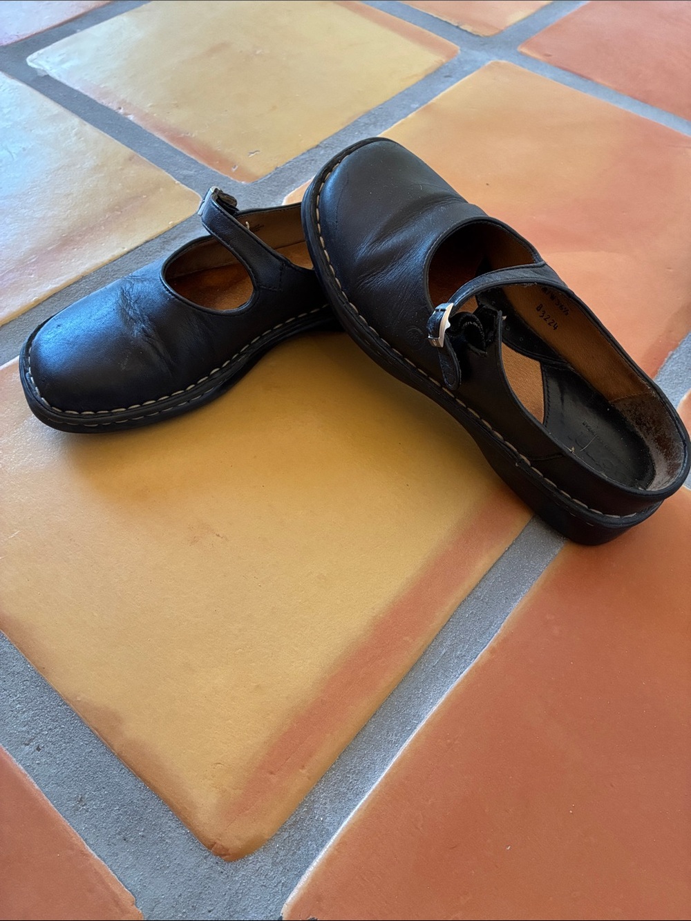 Born Black Mary Jane Leather Shoes - Classic Comfort, size 36